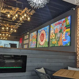 the interior of a restaurant