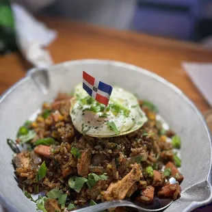  plate of food on a table