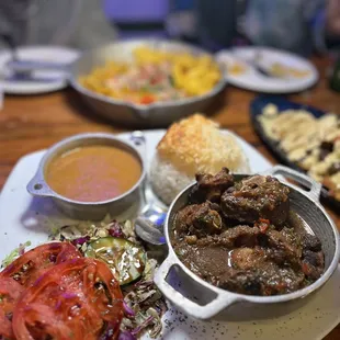  plate of food on a table