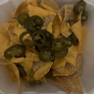 Nachos with jalapeños