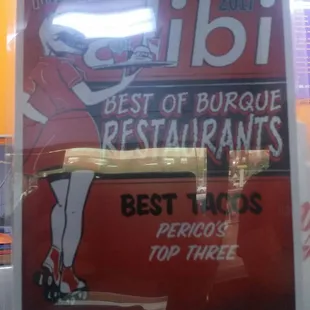 2017 top three taco place!