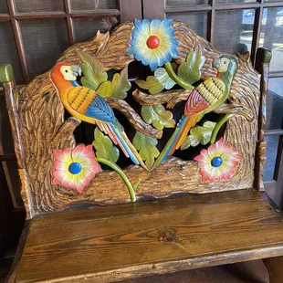 Lots of parrots decor