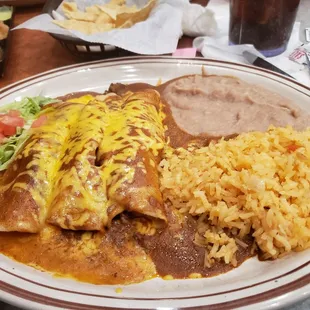 Enchiladas with sides
