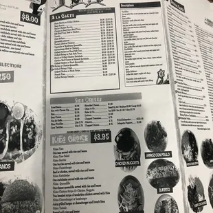 menu and prices