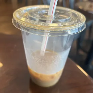 Hazelnut iced latte perfect on a hot day!