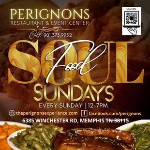 Every Sunday! To Go Orders Welcomed!