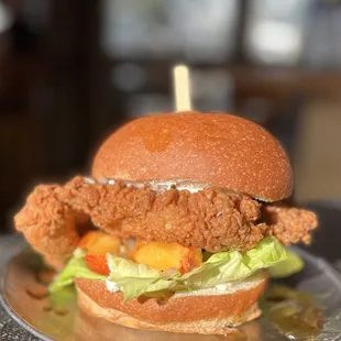 Friday Fried Chicken Sandwich - Peach Balsamic Style