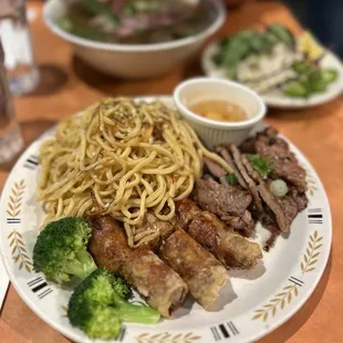 Imperial Rolls and Charbroiled Pork Garlic Noodle