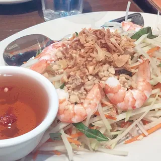 Papaya Salad with Poached Shrimp