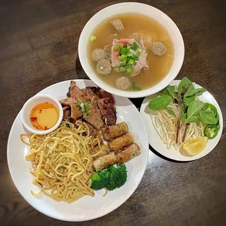 Rare Beef and Meatballs Pho
