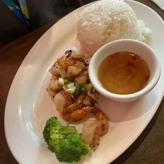 Charbroiled Shrimps Rice Plate