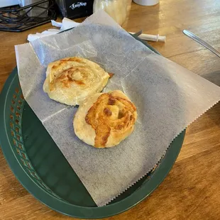 Garlic rolls comes with every pasta dish