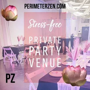 If you're looking for a private, intimate venue, fitting for the perfect, swanky little crowd, we're here for you!