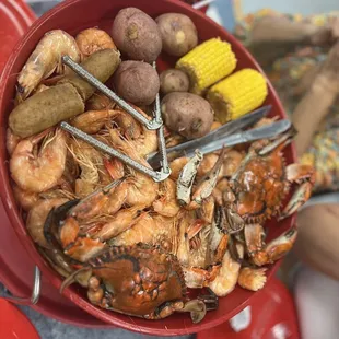 Crab and shrimp boil.