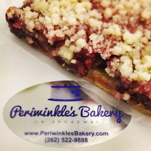 Fruit bar, among many of the delicious baked goods I picked up this morning for coworkers.