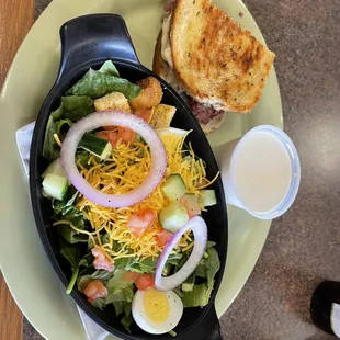 Half Reuben and Salad.