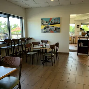 Dining area looking towards door