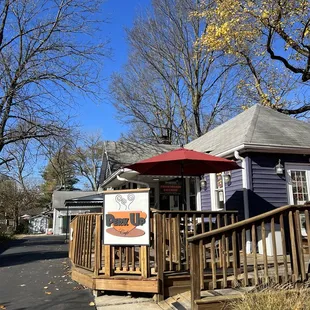 the front of the restaurant