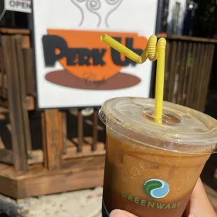 Cold brew with almond milk