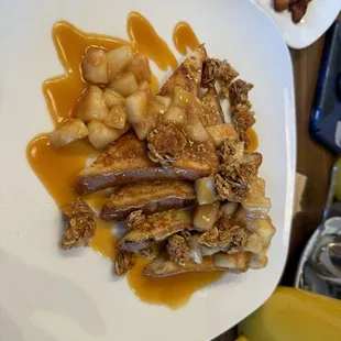 granola apples caramel french toast