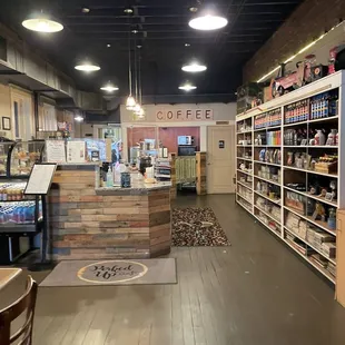 the interior of a coffee shop