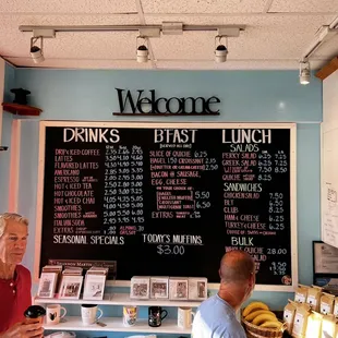 two men at the counter