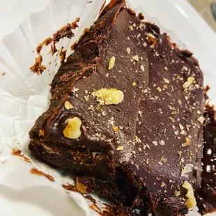 a piece of chocolate cake