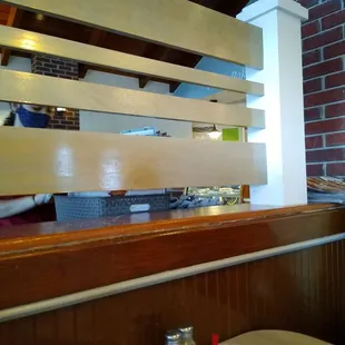 Not a good start... There&apos;s a station with a worker cleaning menus right next to our booth... Privacy Please...