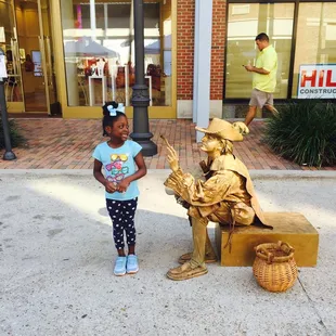 My daughter was scared!!! (Perkins Rowe art show)