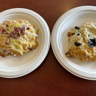 The best scones ever! Pistachio scone and blueberry all homemade and delicious