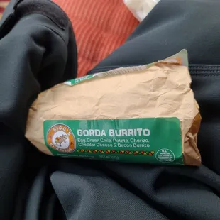 a bag of gorda burrito