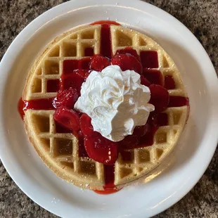 Belgian strawberry waffle.