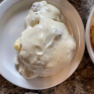 Biscuits and gravy.