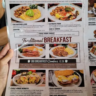 the breakfast menu