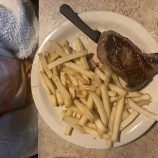 Steak and fries for breakfast