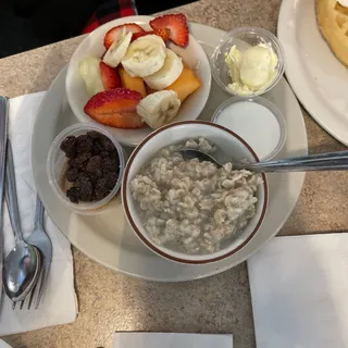 Oatmeal, Fruit and Toast