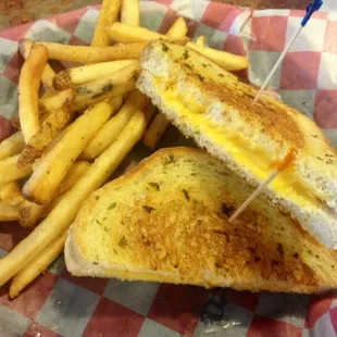 Grilled cheese with fries
