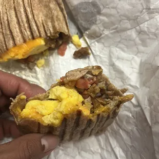 This was supposed to be a hash wrap add sausage