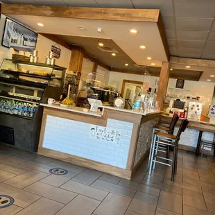 the interior of a coffee shop