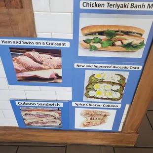 a menu for chicken teriyakah