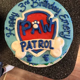 a paw patrol birthday cake