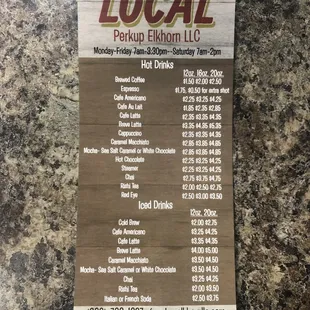 Hot &amp; Iced Drinks