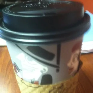 Having green mango tea.