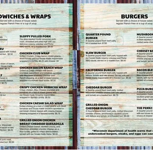 sushi and sashimi, menu