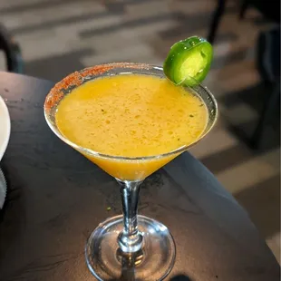 Spicy passion fruit martini-so good!