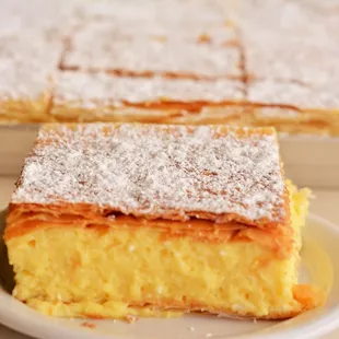a piece of cake on a plate