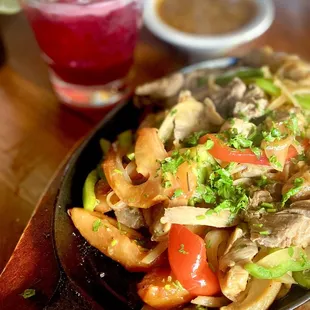 Fajitas Mixtas and Jamaica Margarita