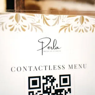 Logo &amp; Contactless Menu.