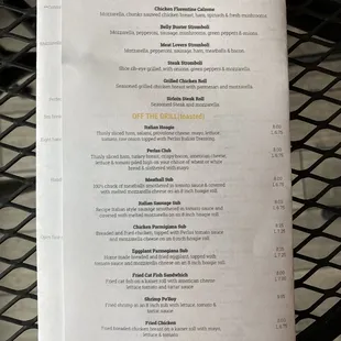a menu on a table