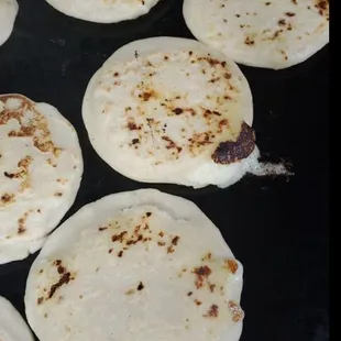 a pan of tortillas